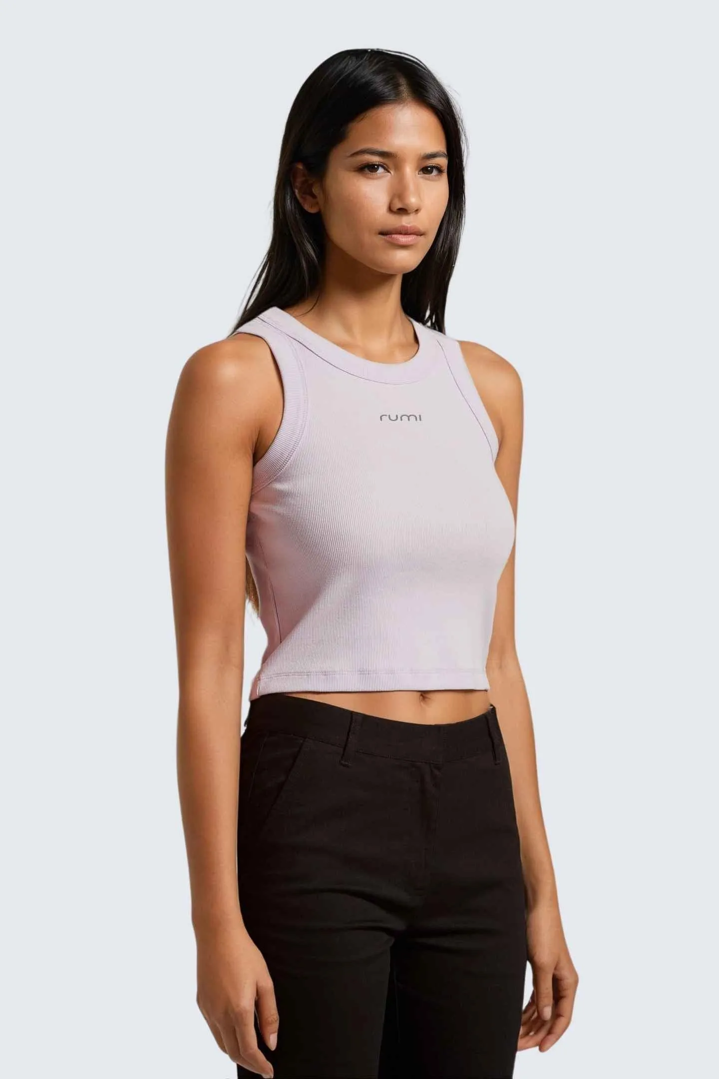 W MoonRib Cropped Tank - Orchid