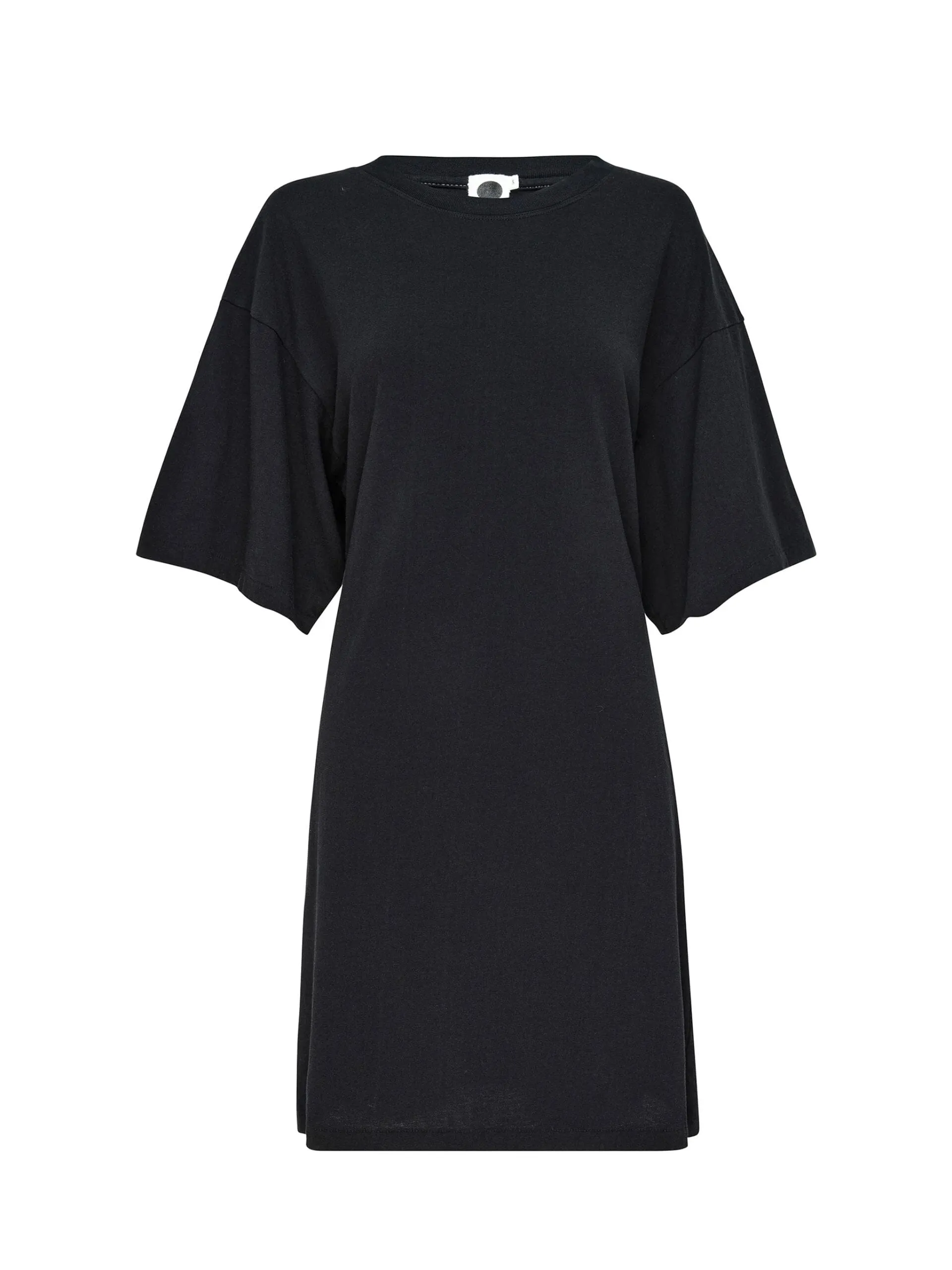 Waisted Short Sleeve Tennis Dress / Black