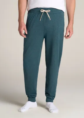 Weekender Stretch Lounge Joggers for Tall Men in Dark Teal Mix