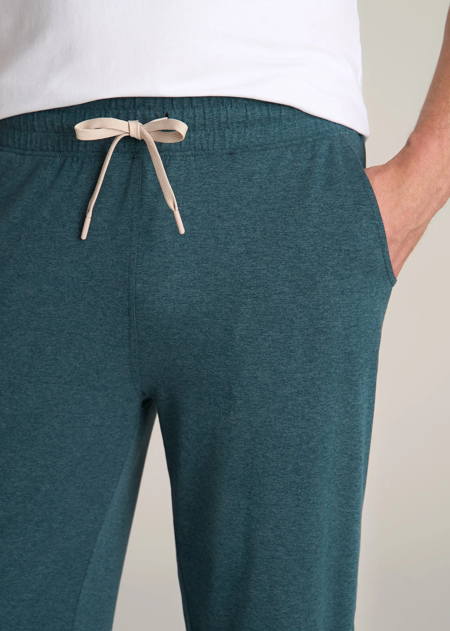 Weekender Stretch Lounge Joggers for Tall Men in Dark Teal Mix